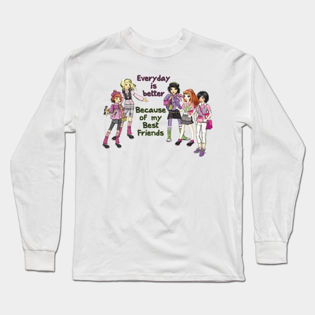 Best Friends Long Sleeve T-Shirt by TNMGRAPHICS